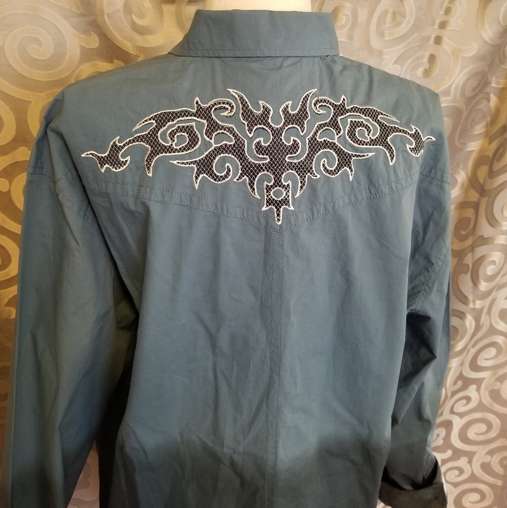 El general western ombre shirt with detail